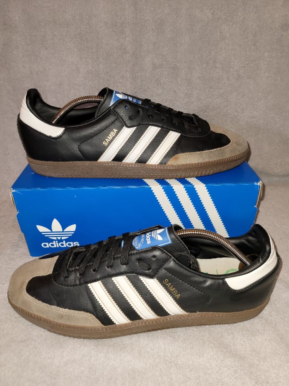 Adidas Samba Vegan Men's Size 11.5 Black White Brown Gum Sneakers H01878 (#2008)